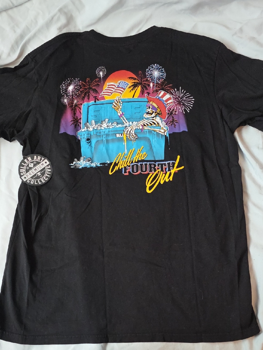 Sullen "Chill the Fourth Out" Black Graphic Tee size XL